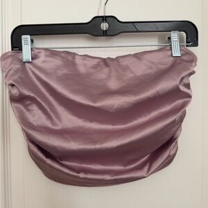 Better Be Satin Tube Top in Mauve